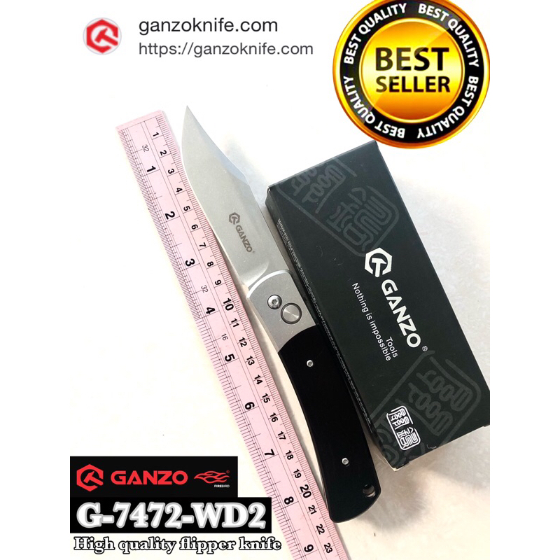 High quality flipper knife GANZO G-7472WD2 for collection and camping