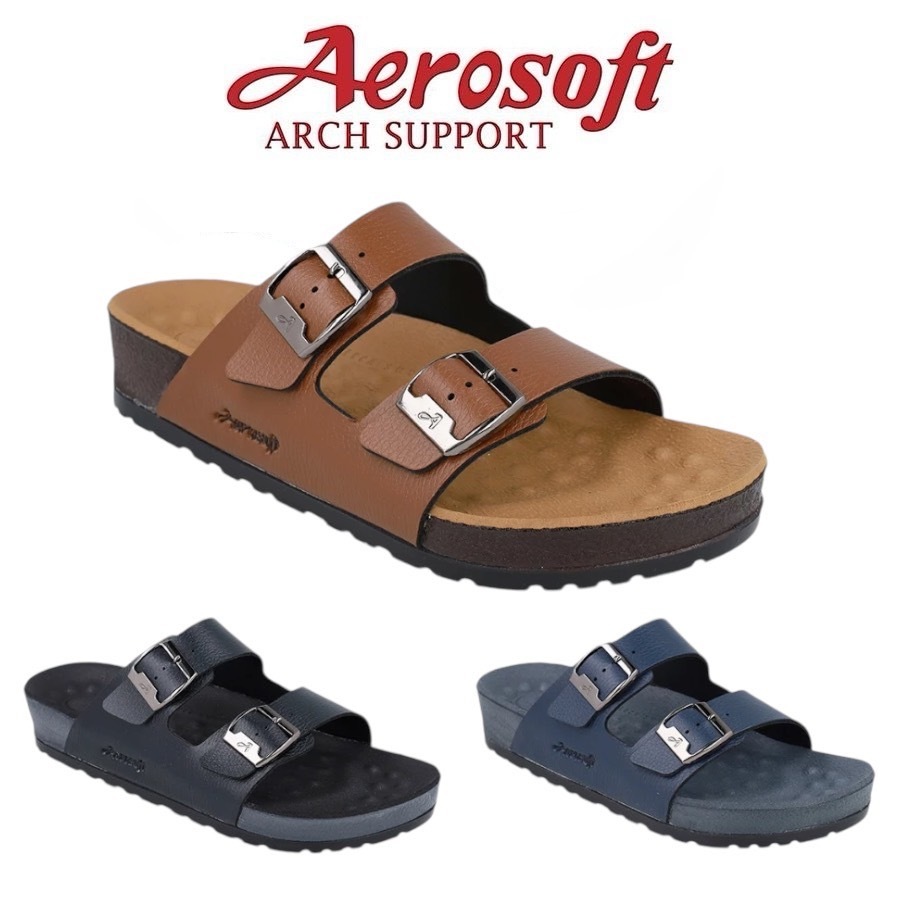☁️AB8230☁️ รองเท้าแตะเพื่อสุขภาพ aerosoft Extra soft(แอโร่ซอฟ)