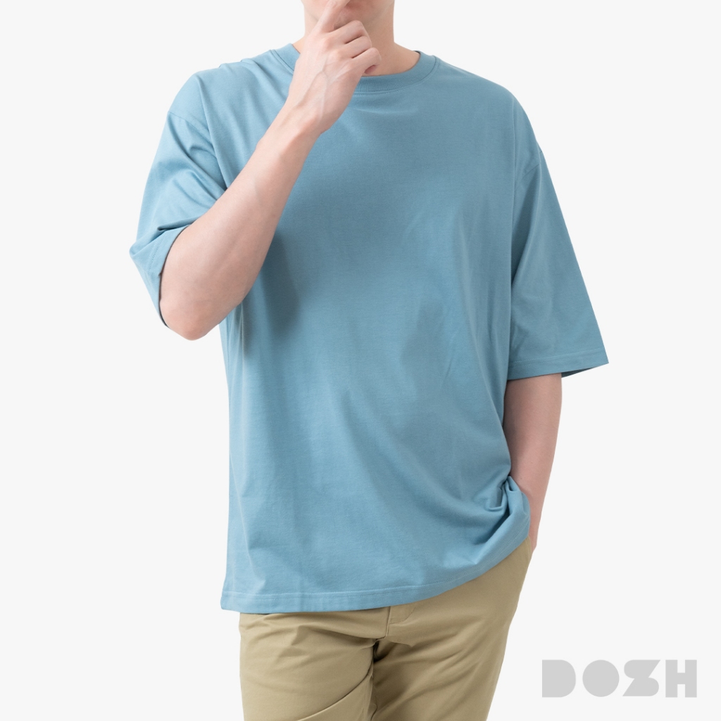 DOSH-UT OVERSIZED T-SHIRTS เสื้อยืดคอกลมสีพื้น (S-2XL) UTMT5016-BU
