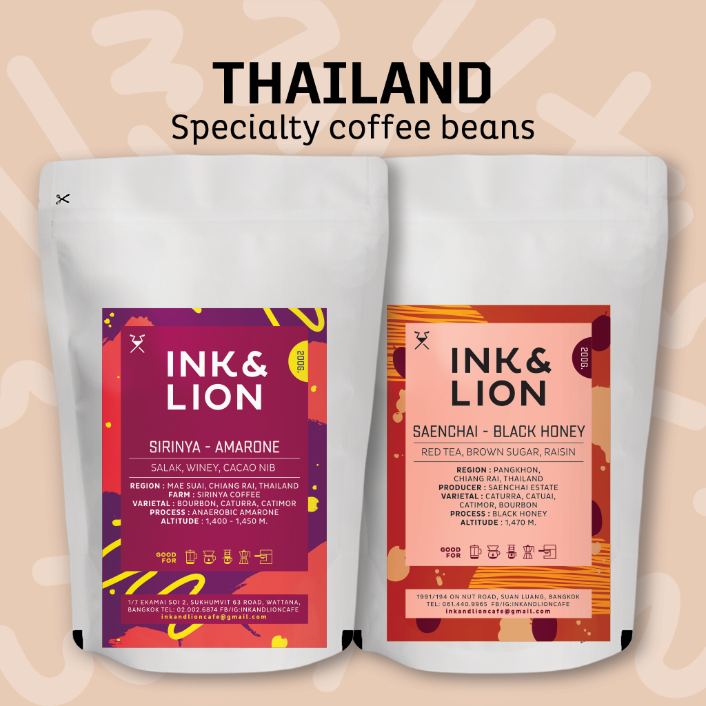 เมล็ดกาแฟคั่ว Thailand - Single Origin ( Specialty Coffee ) - INK & LION Coffee Roasters