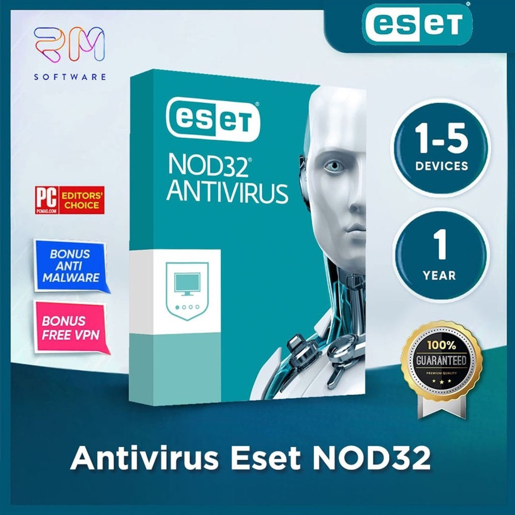 ESET Nod32 Antivirus | 1 to 5 PC Device 1 to 3 Year |  Latest Version ORIGINAL