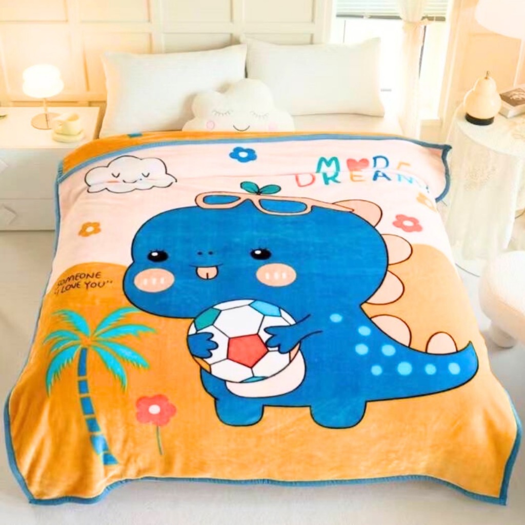 ผ้าห่มขนมิ้งค์รุ่นหนาพิเศษหนาสองชั้นผืนใหญ่6ฟุต