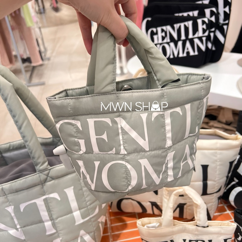 Gentlewoman มีโค้ดลด30% puffer bag กระเป๋าสะพายไหล่ กระเป๋าถือ ของแท้จากชอป