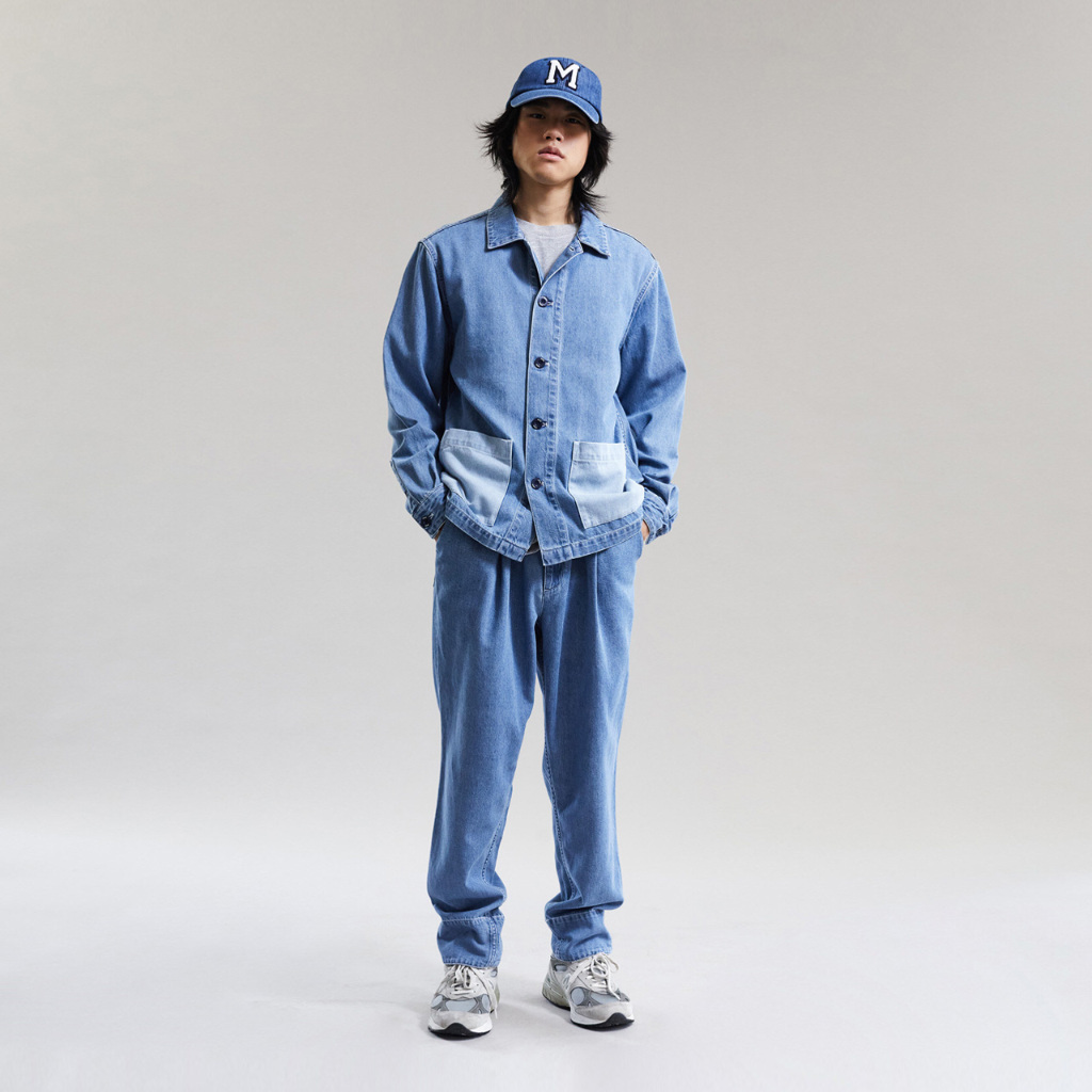 [MOO 8/22] Drawstring waist denim pants กางเกงผู้ชาย ขายาว เอวรูด ผ้าเดนิม