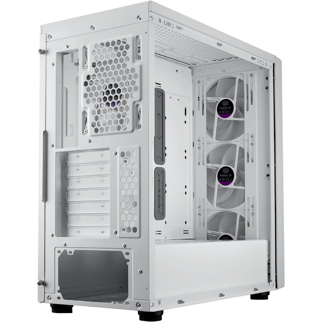 CASE (มีพัดลม ARGB 4 ตัว) COOLER MASTER MASTERBOX 600 (BLACK) (E-ATX) -2 ปี
