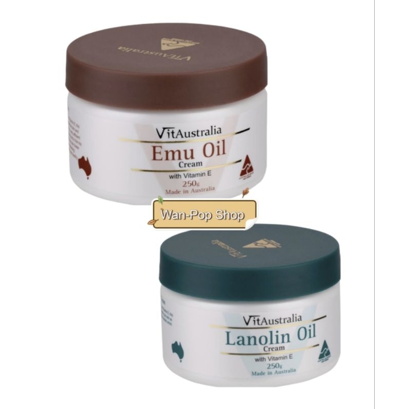 Vitaustralia Emu Oil Cream & Lanolin Oil Cream ครีมรกแกะสำหรับผิวกาย