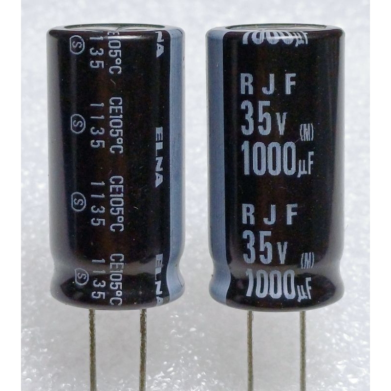 Elna RJF 1000uf 35v capacitor ตัวเก็บประจุ คาปาซิเตอร์