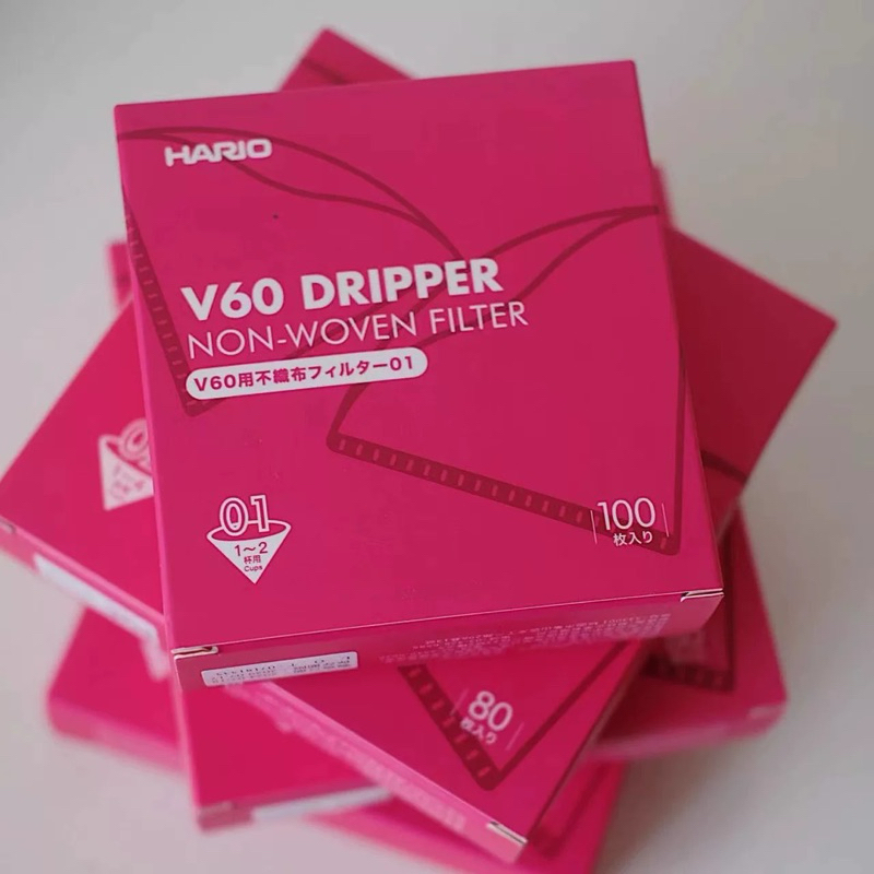 กระดาษกรองกาแฟ HARIO V60 DRIPER NON- WOVER FILTER ขนาด 01 จำนวน 100 แผ่น