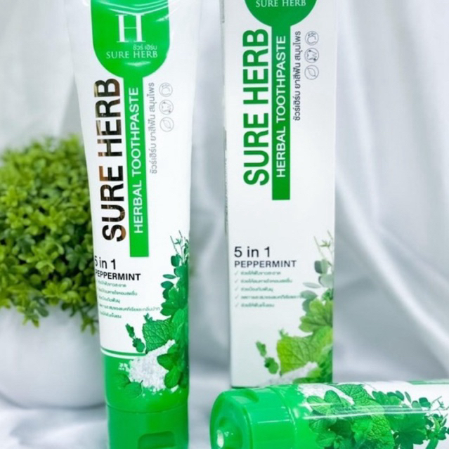 ด่วน1แถม1 99บาท ยาสีฟัน สมุนไพร ชัวร์ เฮิร์บ Sure Herb Herbal Toothpaste