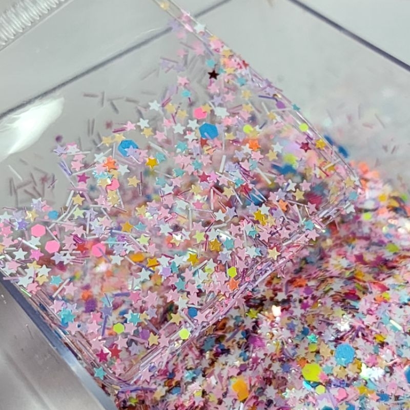 ✨Star set!✨กากเพชร กลิตเตอร์รวมดาว 1 มิล (mm) งานผสมพิเศษ 💖🌈 งานบาง ฝั่งง่าย สินค้านำเข้า🥹 บรรจุตลับเหลี่ยมพร้อมใช้งาน💖✨