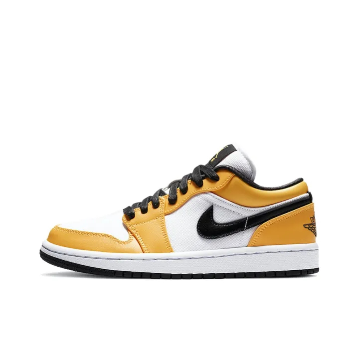 Jordan Air Jordan 1 low "laser orange CZ4776-107 รองเท้าลำลองรองเท้าผ้าใบ