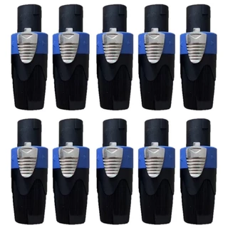 (ราคา2-10ตัว) PT SHOP สเป็คคคอนตัวผู้ สีน้ำเงิน-สีแดง สปิกคอนสำหรับเข้าสายลำโพง วัสดุเกรดดี ทนต่อความร้อน สวยแข็งแรงได้