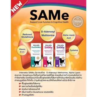 SAMe300 Intervetta อาหารเสริมเพื่อการบำรุงตับขั้นสูง สำหรับสุนัขพันธุ์ใหญ่ (Samylin)