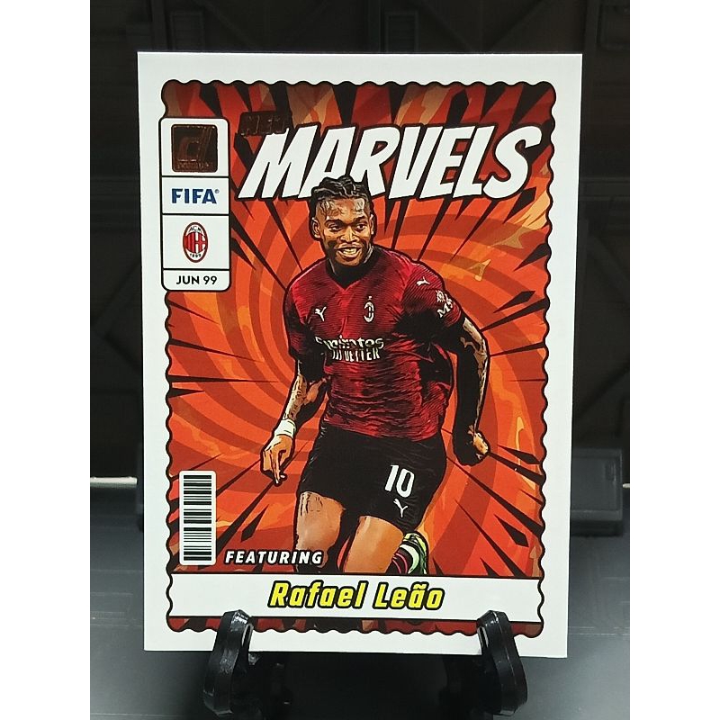 2023-24 Panini Donruss - Net Marvels Red #13 Rafael Leao Ac milan