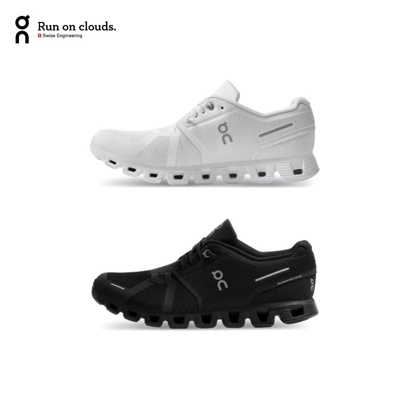 【ของแท้100%】On Running Cloud 5 รองเท้าผ้าใบ Men and women sneakers shock absorbing jogging shoes