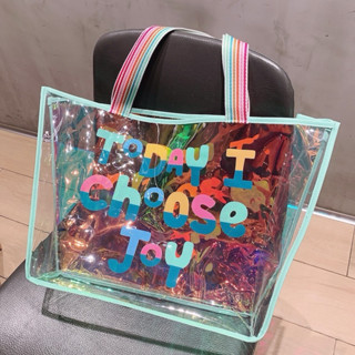 กระเป๋าPVC Beach Bag กระเป๋าพลาสติกแบบใส กันน้ำ สามารถใส่เสื…