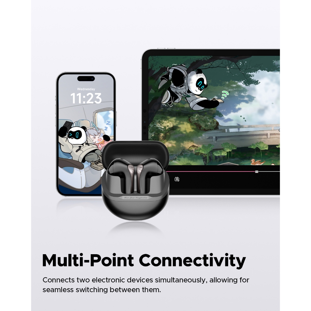 [ประกันศูนย์ไทย] SoundPEATS Air5 หูฟังบลูทูธ 5.4 หูฟังไร้สาย Snapdragon Sound aptX มี ANC,Game mode
