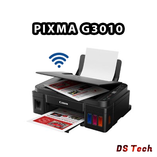 Canon Pixma G3010 ปริ้นเตอร์ เครื่องปริ้นอิงเจ็ต พร้อมหมึกแท้ 1 ชุด