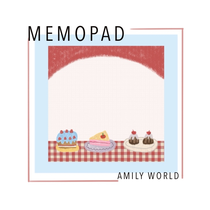 Memo Pad น่ารัก มินิมอล สไตล์เกาหลี ไม่มีกาว พร้อมส่ง ราคาถูก ลายเบเกอรี่ สีสดใส