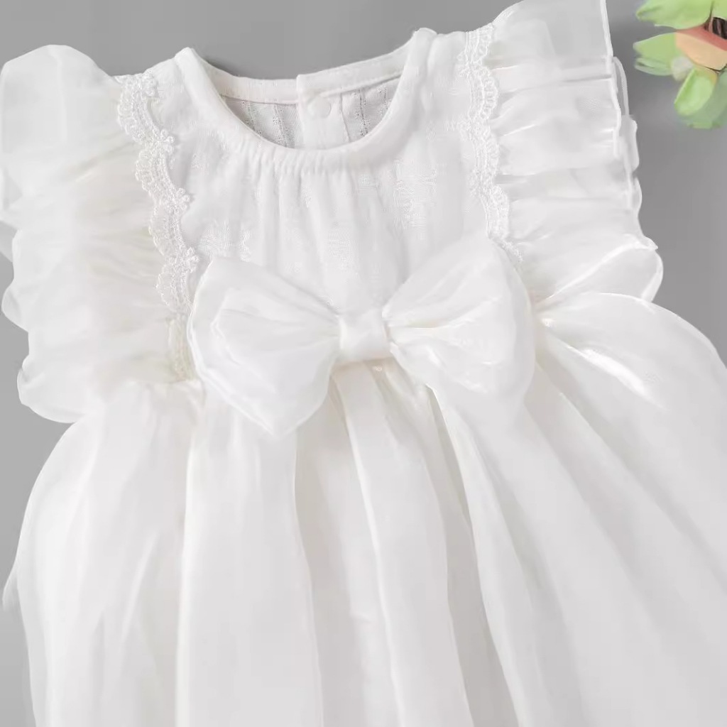 ชุดบอดี้สูทเด็กอ่อน MiniQueen รุ่น Lil Princess สีขาว (BDS00220)