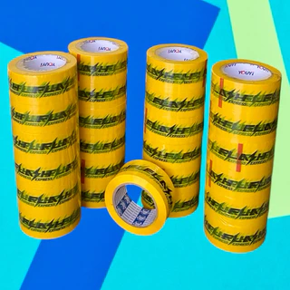 เทปแฟลช/เทปFlash Express (กว้าง 2นิ้ว ยาว 100หลา) เทปใส สีเหลือง (1 ม้วน)