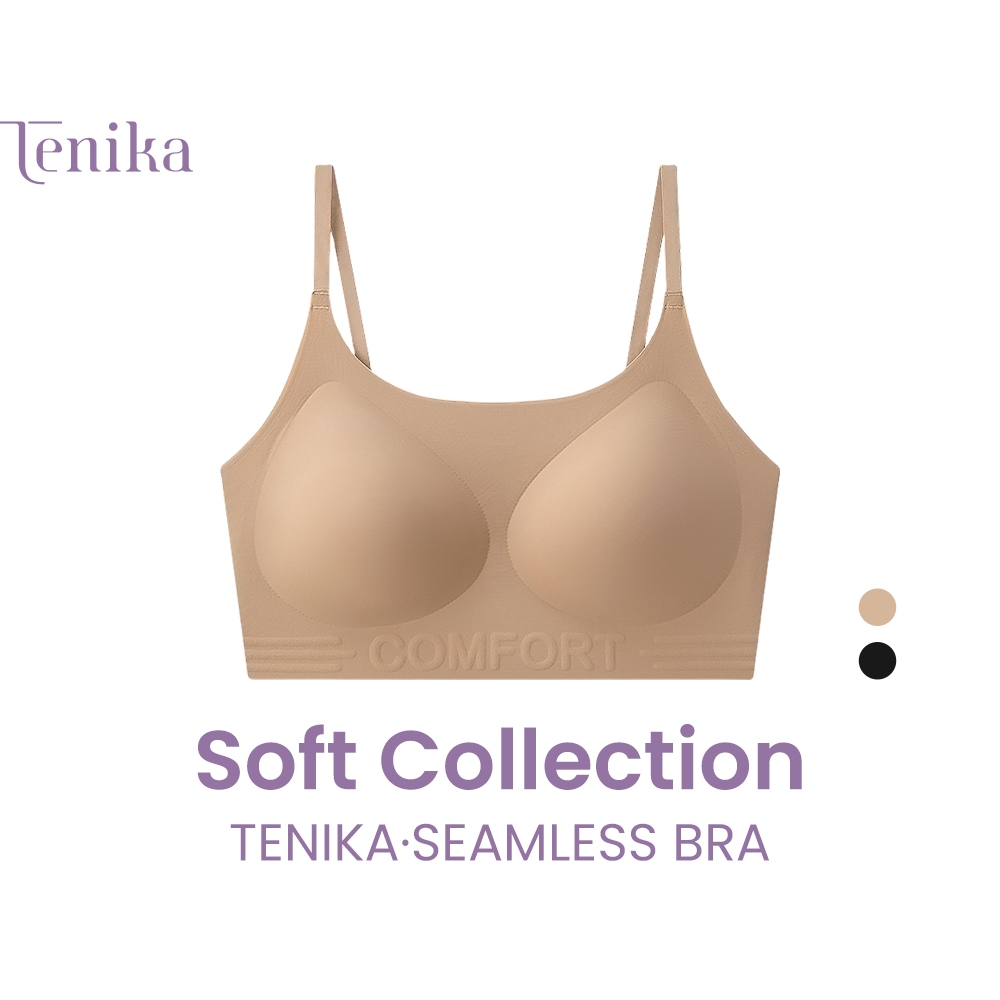 TENIKA เสื้อใน บราไร้ขอบ เก็บข้างได้ดี เก็บทรงเต็มเต้า ใส่สบาย เนื้อผ้านิ่ม เก็บทรงดี