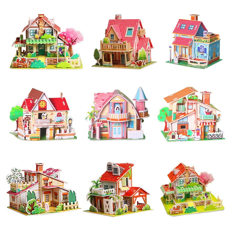 MOONTOY จิ๊กซอว์โมเดล โมเดลบ้าน จิ๊กซอว์สามมิติ กระดาษ 3D Jigsaw puzzle 2