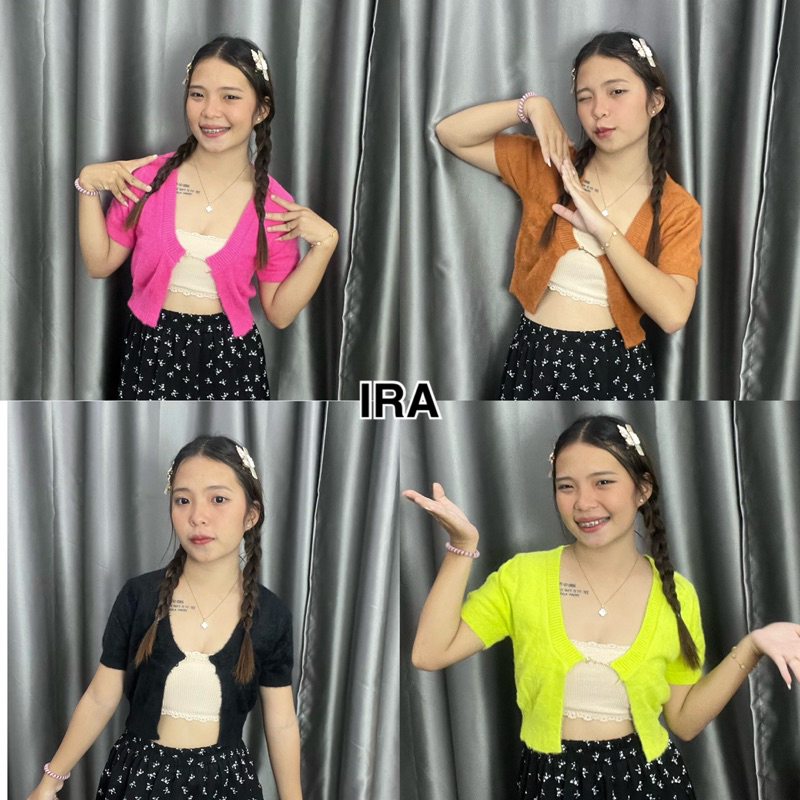 BY IRAงานชนช้อป JACS อีกแล้วจ้าาา งานผ้านุ่มขนเฟอร์ฟรุ้ง ทรงครอปแต่งโลโก้ JACQUE