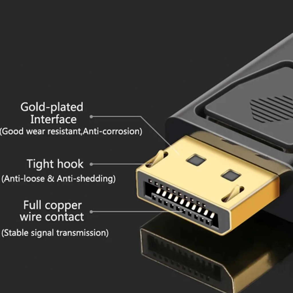 ตัวแปลง HDMI เป็น DP ชายกับหญิงพอร์ตจอแสดงผล 4K เป็นอะแดปเตอร์ที่รองรับ HDMI วิดีโอเสียงสาย HD
