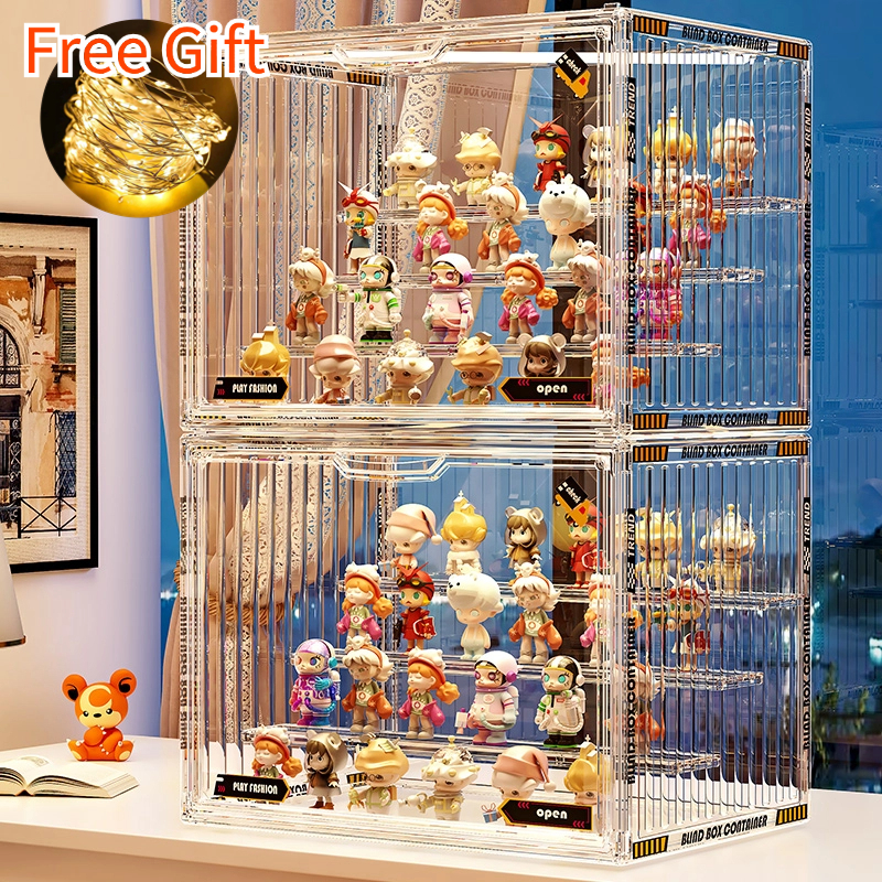 【 ของขวัญฟรี】กล่องฟิกเกอร์ ตู้โมเดล ชั้นโชว์โมเดล ตู้โชว์โมเดล ที่ตั้งโชว์ ตู้ใส่ฟิกเกอร์ ตู้โชว์ตุ๊กตา
