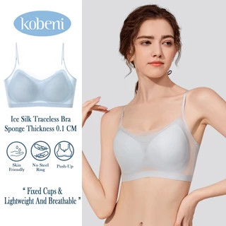 ⭐KOBENI⭐Bra เจลลี่บรา บาง ผ้าไหมน้ำแข็ง ชุดชั้นในไร้รอยต่อ เนื้อผ้านิ่ม เก็บทรงดี เสื้อชั้นในสายหลังสวยๆ