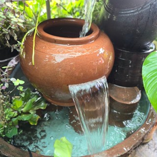 โอ่งน้ำล้น (เจาะรูล่าง)ทำน้ำตก ตกแต่งสวน จัดอ่างปลา เสริมฮวง…