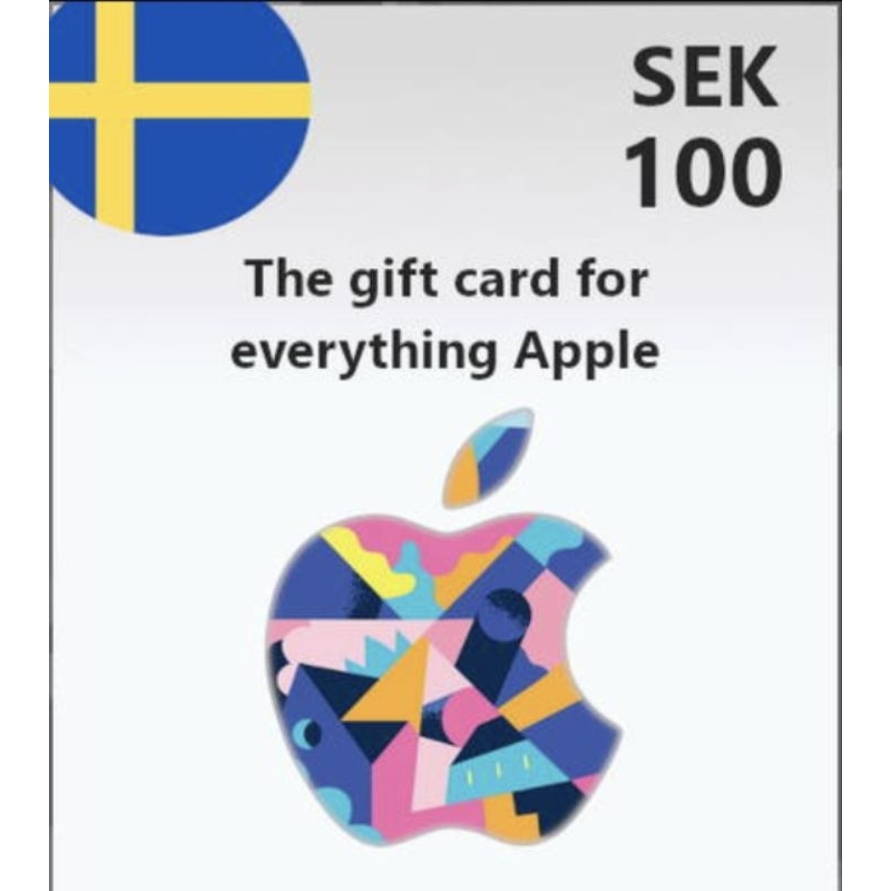 Apple itune Gift Card 100 sek Sweden