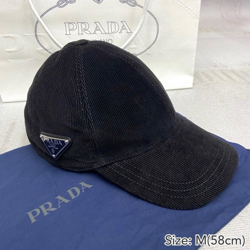 ถูกที่สุด ของแท้ 100% Prada Cap (ผ้าลูกฟูก เท่ห์มาก🤫)