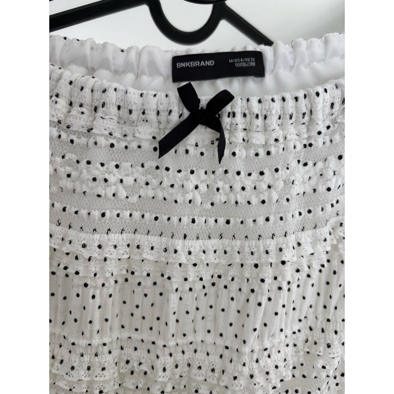 GIRL FRIEND SKIRT POLKA WHITE size m