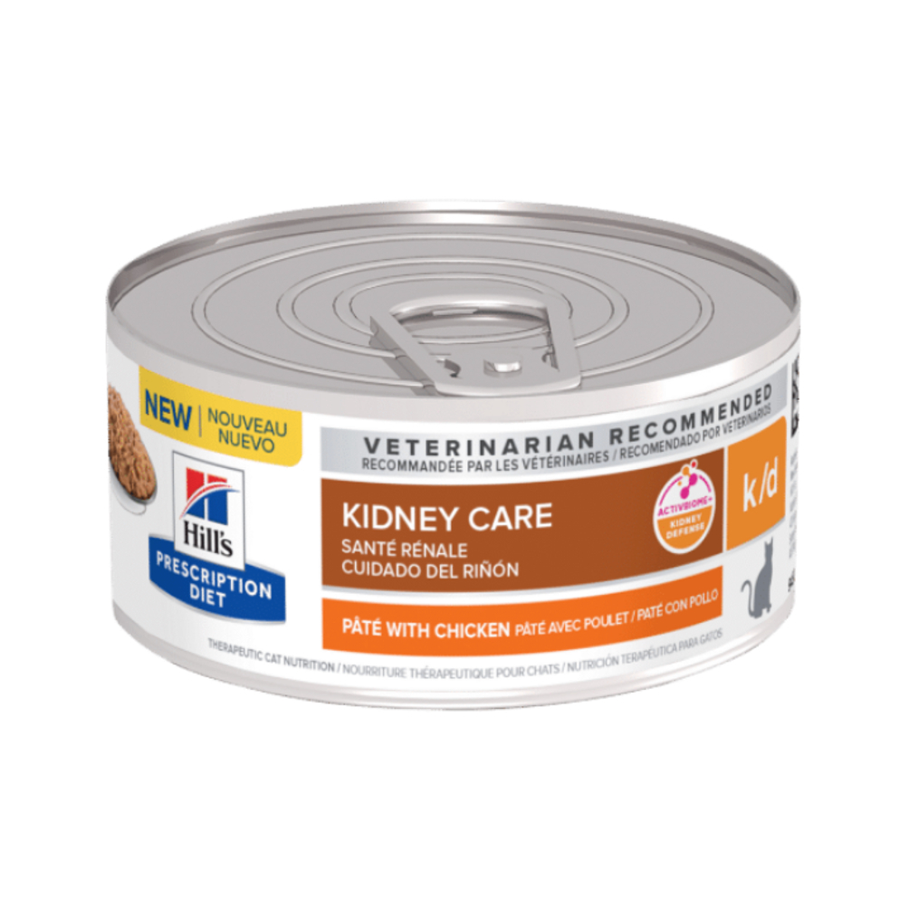 Hill's Prescription Diet k/d Feline with Chicken อาหารโรคไตในแมว ขนาด 156 กรัม.