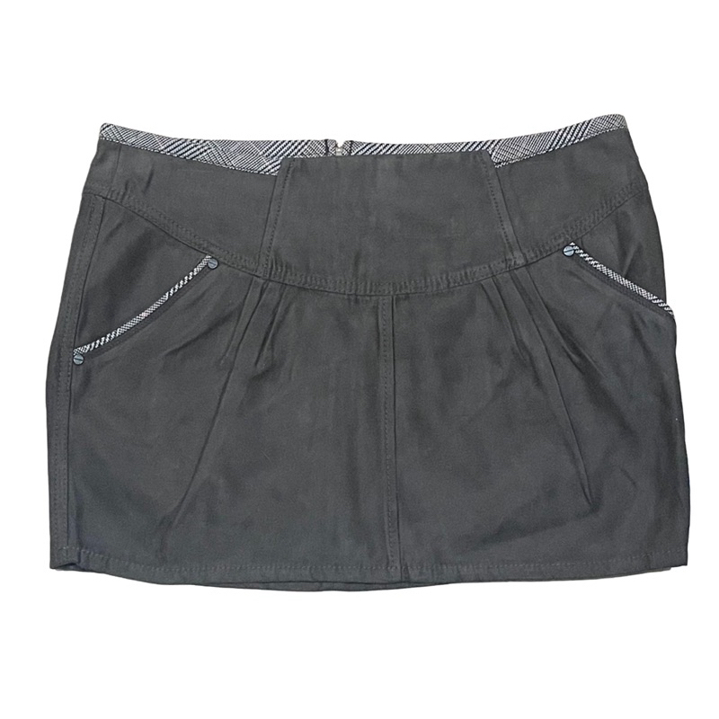 OPT style & fit  กระโปรงdenimกำมะหยี่ สีน้ำตาลอมเขียว