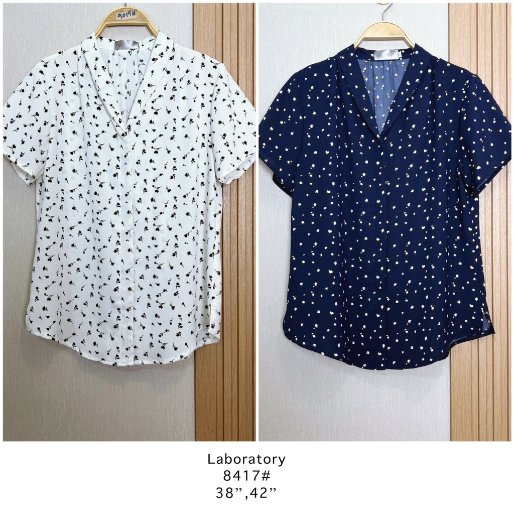 Laboratory เสื้อทำงาน  8417# ผ้าพิมพ์ลาย มีไซส์ 38”,42”