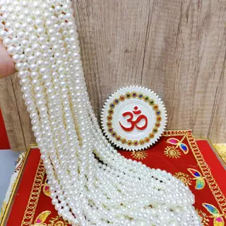MT-BD6C สร้อยลูกปัดมุก สีครีมมุก 8 มิล กลาง ยาว 108 เม็ด ถวายแด่ เจ้าแม่กวนอิม สิ่งศักดิ์สิทธิ ทั้งปวง