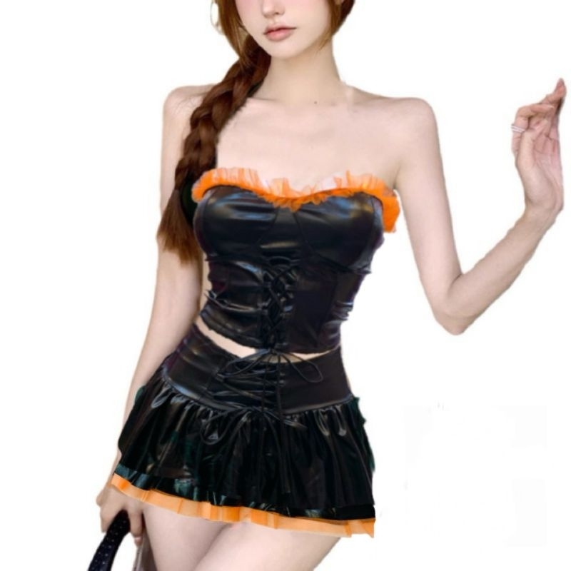 ชุดโคโยตี้(หนังเงา)(แยกขายได้นะคะ เสื้อ 190/กระโปรง 190)
