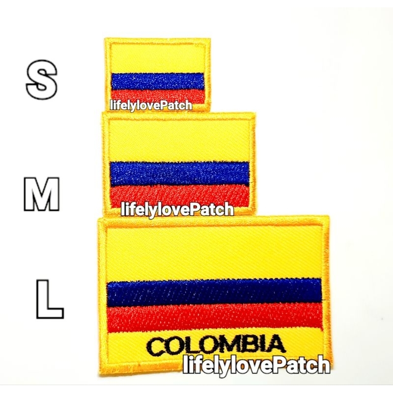 ธงชาติโคลัมเบีย 🇹🇭 สินค้าไทย งานตรงปก 📛 สินค้าพร้อมส่ง อาร์มธงชาติ Columbia ตัวรีดติดเสื้อ หมวก Iron