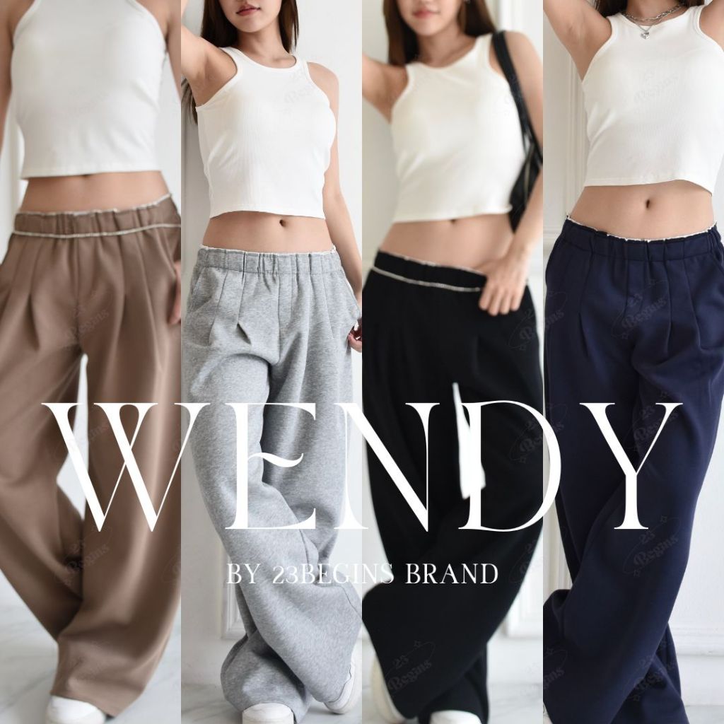 WENDY PANTS กางเกงทรงกระบอก พลางหุ่น (7022)