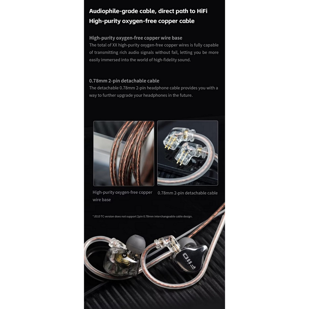 [ประกันศูนย์ไทย] FiiO JD10 หูฟัง IEMs 1 ไดรเวอร์ ของแท้ สุดคุ้ม ส่งจากไทย รองรับ Hi-Res