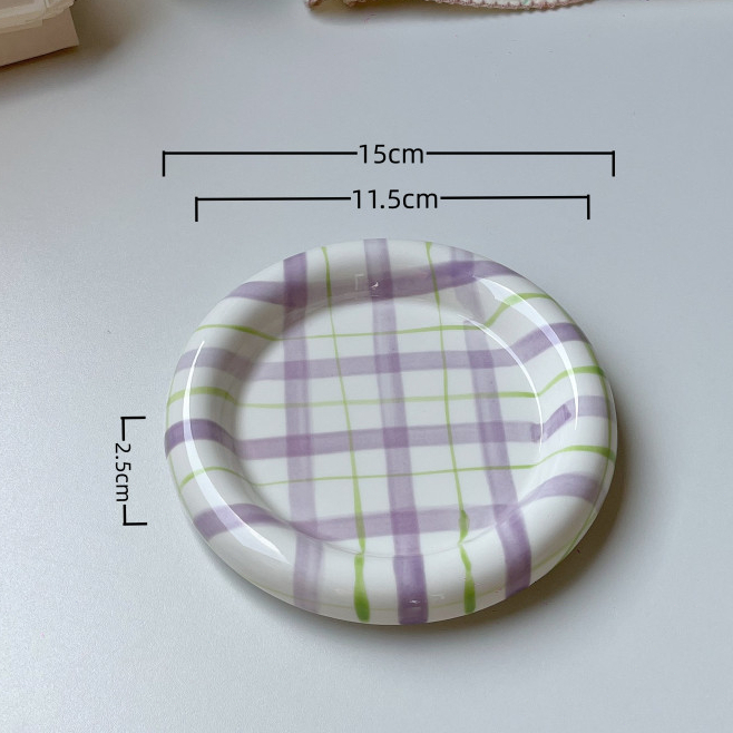 อินเทอร์เน็ตผู้มีชื่อเสียงเกาหลีสไตล์อินสร้างสรรค์มือวาดประณีตจานตุ๊ดน้ำชายามบ่ายเค้กจานขนมจานสลัดจ - รูปที่ 7