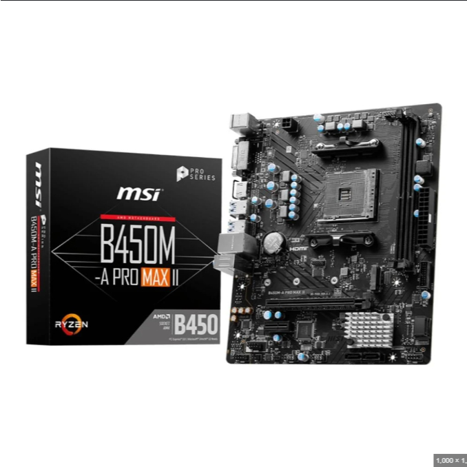 MSI B450M A PRO MAX II DDR4 ประกัน 3 ปี
