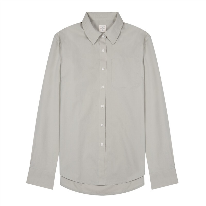 GIORDANO เสื้อเชิ้ตผู้หญิงแขนยาว Women's Loose Fit Poplin Shirt 05343004