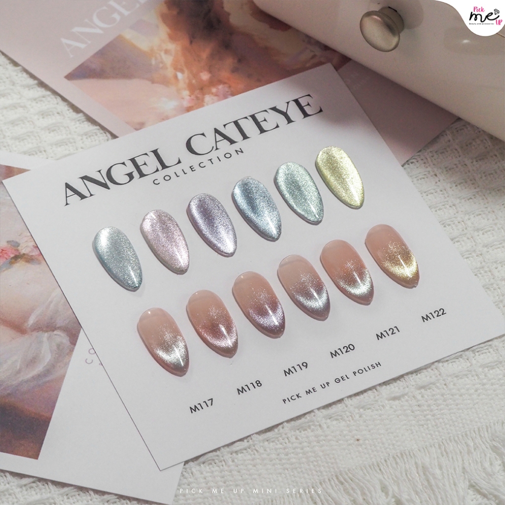 สีเจลทาเล็บ Angel​ Cateye​ รุ่น​ Mini series 10ml. เด็ก 3+ คนท้องทาได้ แบรนด์ไทย