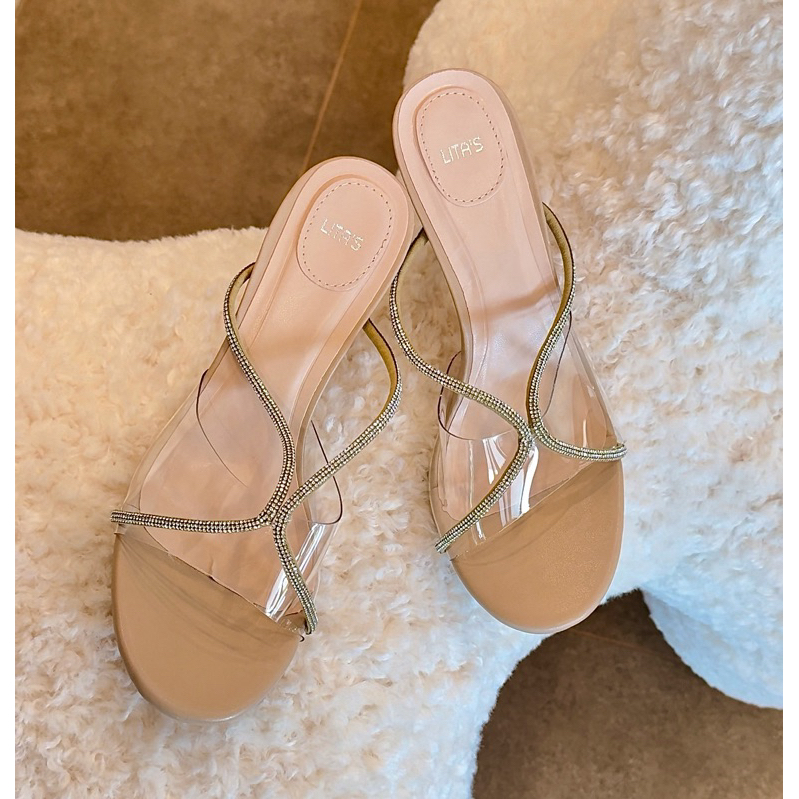 LITAS : KATHY SHOES รองเท้าส้นสูง รองเท้าส้นเเก้ว รองเท้าส้นสูง 3 นิ้ว