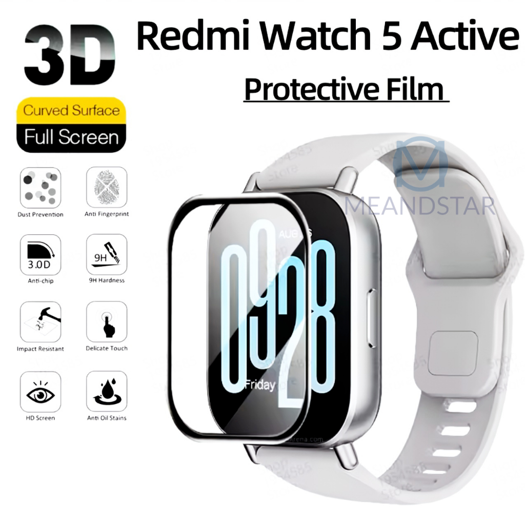 Film Xiaomi Redmi watch 5 active 3D เต็มจอ ฟิล์ม redmi watch 5 Active พร้อมส่ง ฟิล์มกันรอย MI WATCH 