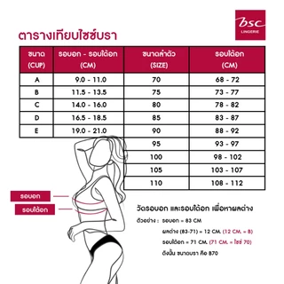 BSC Lingerie ชุดชั้นใน รูปแบบ MOLD BRA แบบมีโครงเสริมฟองน้ำ มีให้เลือก 3 สี - BB6152_R25